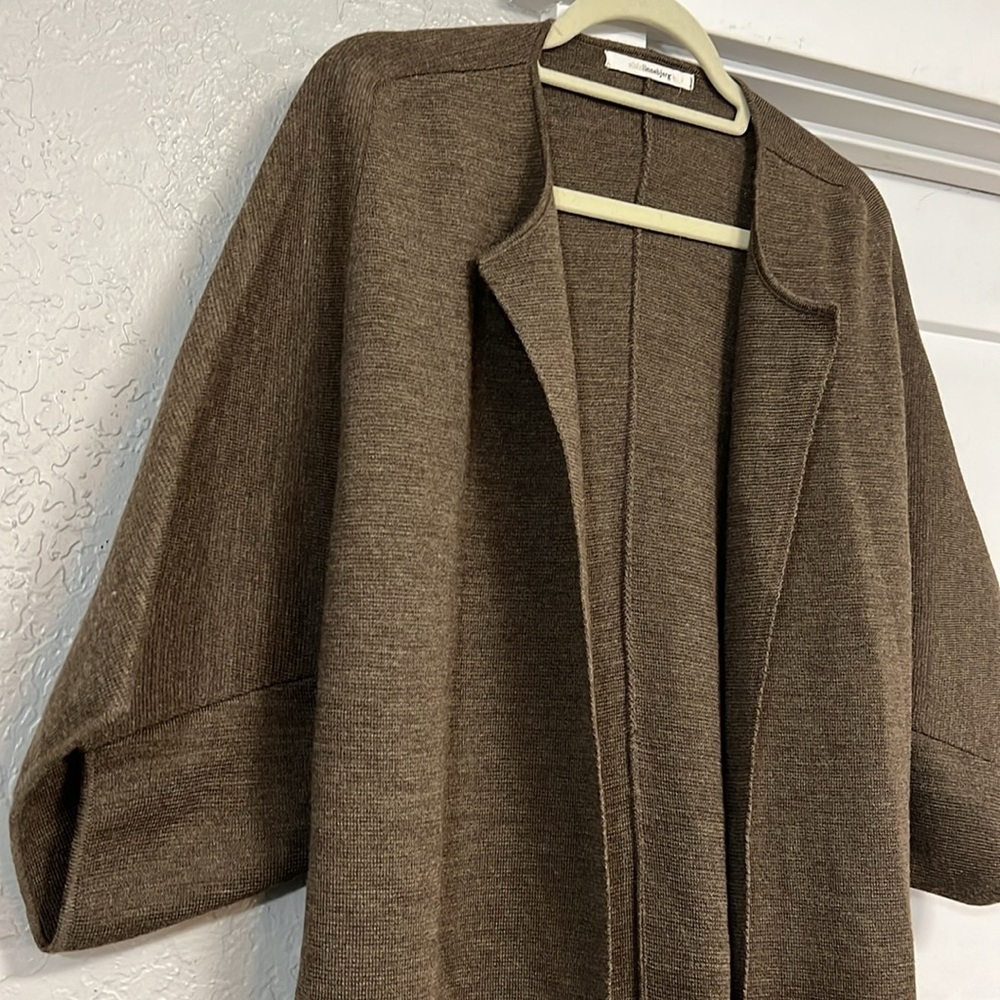 Wool Sibin Linnebjerg Evi Anthracite Kimono Cardigan Medium View 3